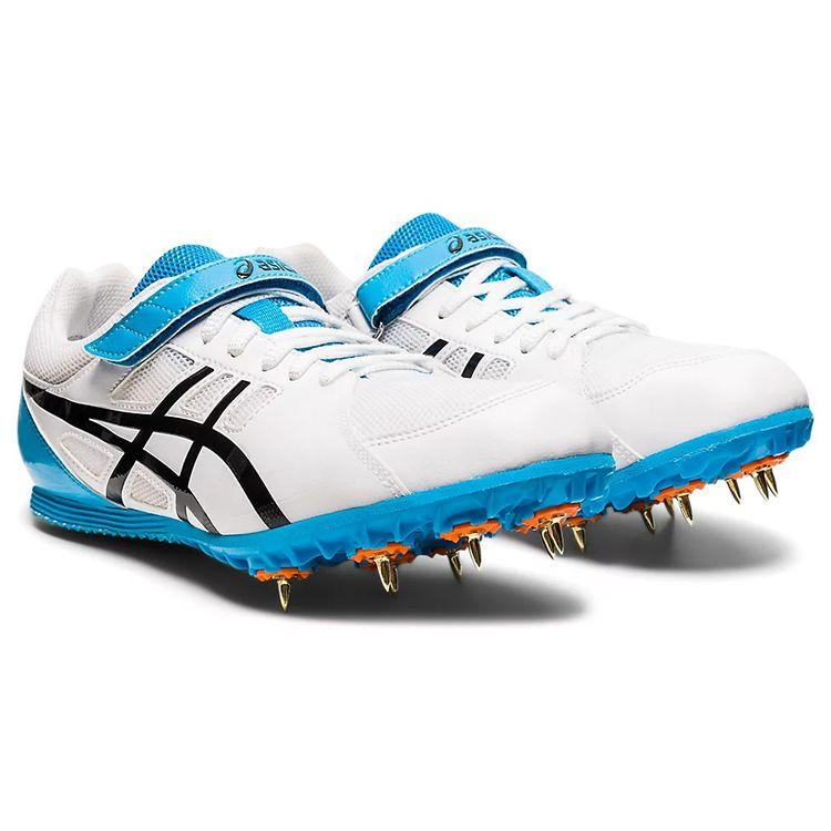 Asics Heatflat FR 7 Профессиональные трековые кроссовки с низким верхом Унисекс кроссовки Белый Синий TTP526-102