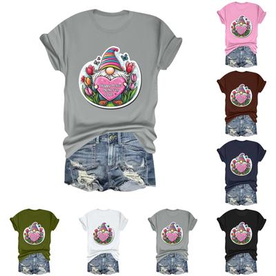 С ДНЕМ МАТЕРИ ЛЮБОВЬ Женская повседневная свободная футболка с принтом ко Дню матери, круглый вырез, пуловер, короткий рукав, топ