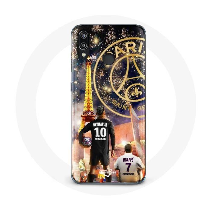 Coque pour Huawei P20 Lite PSG Neymar et Mbappé Joyeux noël