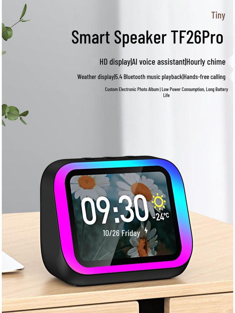 Умные часы Bluetooth-колонка TF26PRO: Портативный с дисплеем и высококачественным звуком