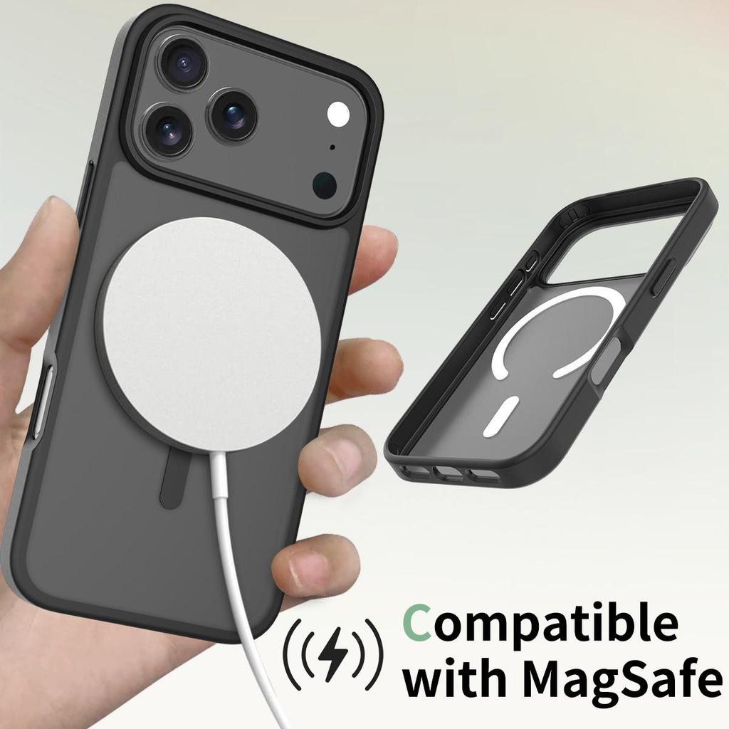 Магнитный чехол для iPhone 17 Pro Max - Apple 16E Полупрозрачная матовая текстура высокого качества