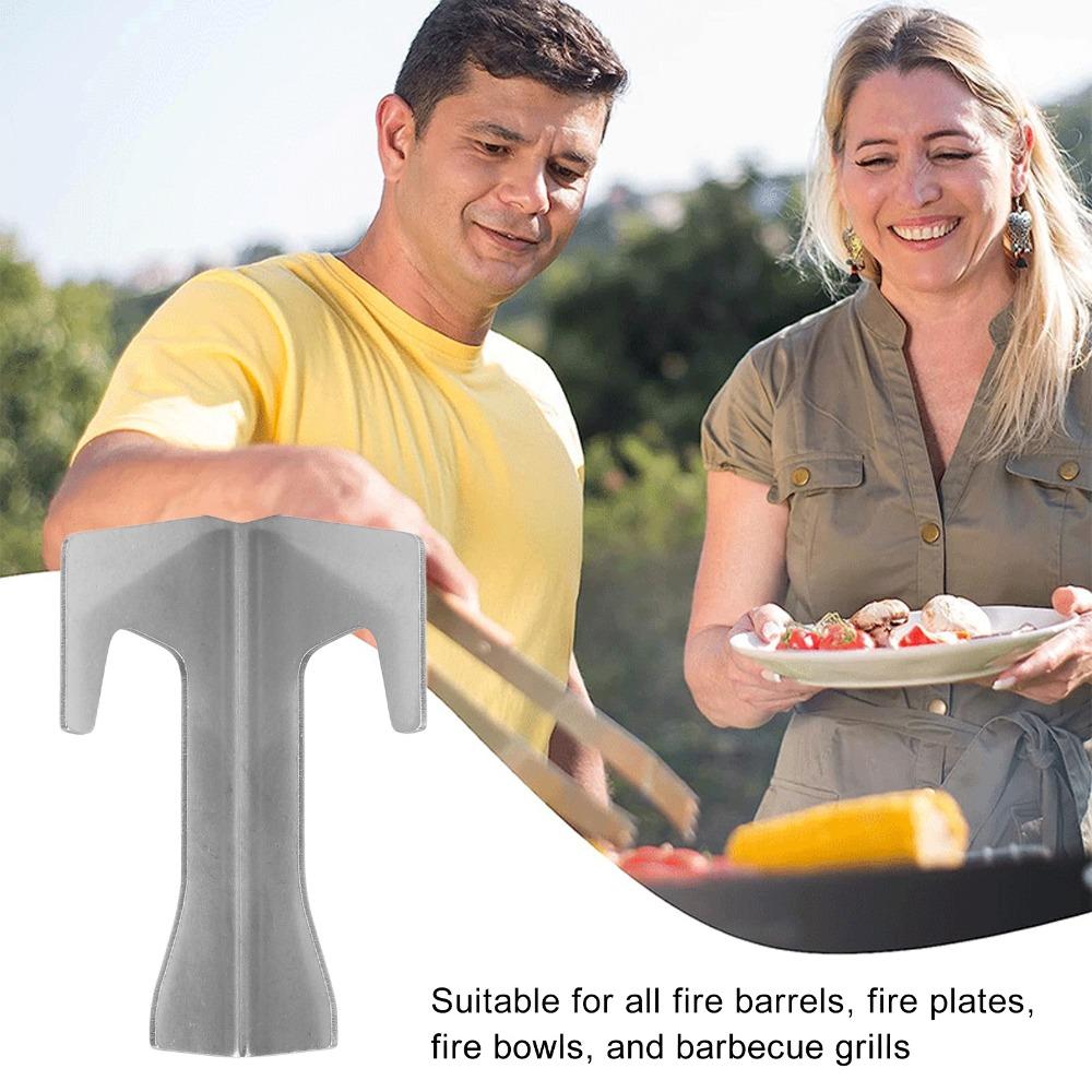 3PCS Stainless Steel Grill Tray Support Silver Fire Bowl Spacer BBQ Plate Spacer Kettle Grill
