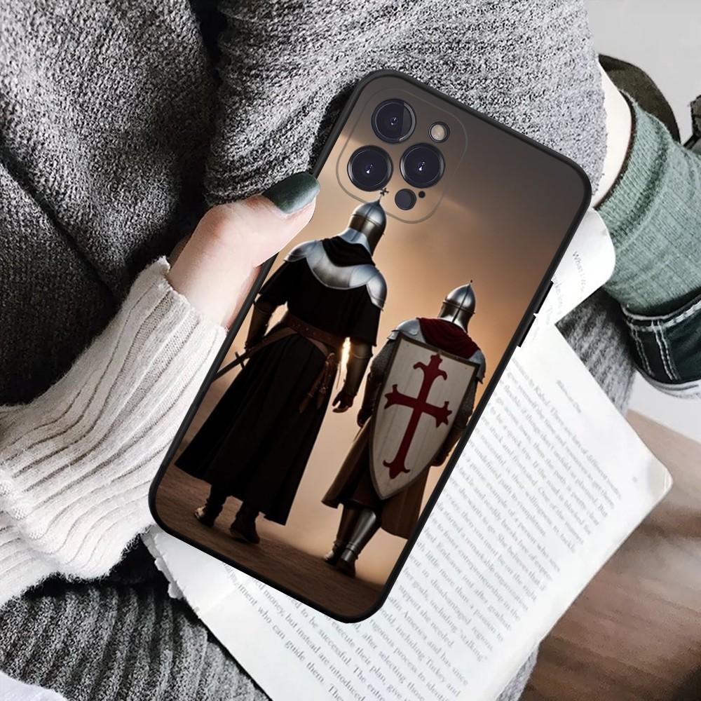Роскошный Чехол Для Телефона Рыцарей Тамплиеров Для IPhone 16 15 8 7 6 6S Plus X SE XR XS 14 11 12 13 Mini Pro Max Мобильный Чехол