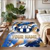 Crystal Velvet Rug Custom Name Text, Soft Non Slip Floor Mat Home DecorFC Zürich