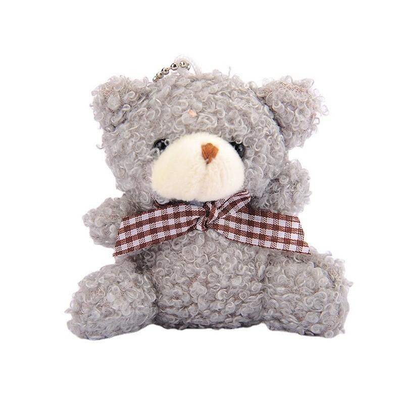 Adorable Plush Teddy Bear Keychain Cute Accessory For Bags In Four Colors