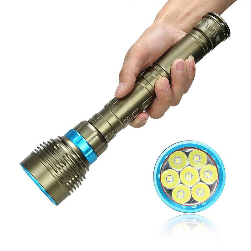 Горячий! 18000LM 7 XML-T6 Светодиодный мощный фонарик для дайвинга Профессиональный подводный водонепроницаемый светильник