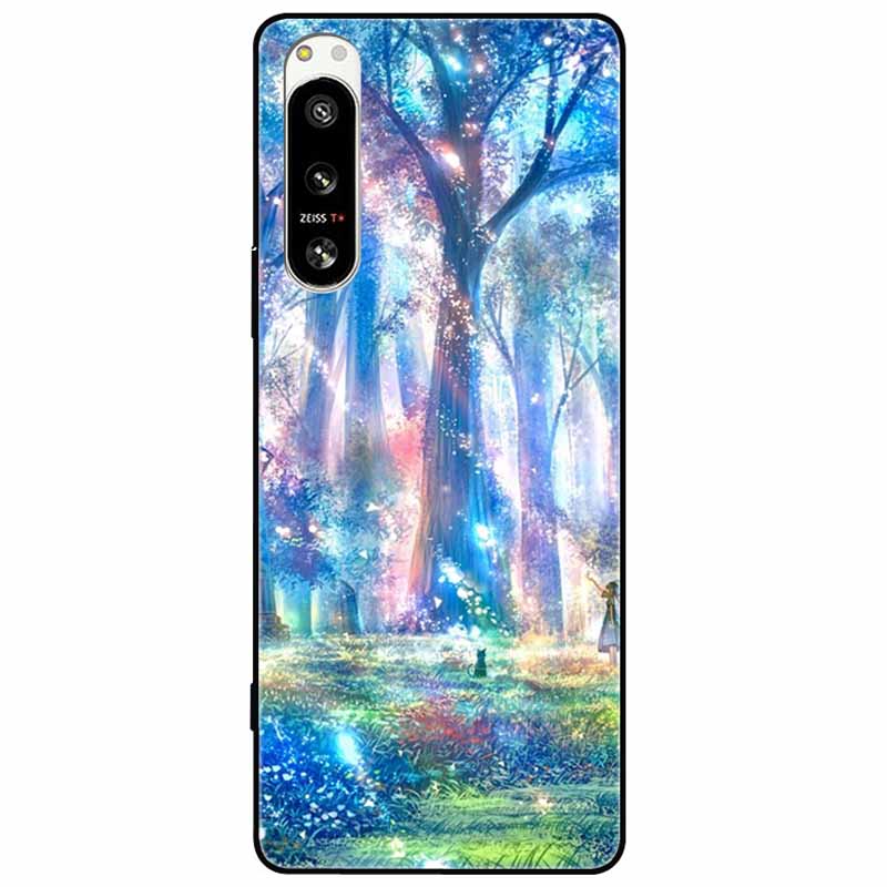 For Sony Xperia 5 IV / 1 IV Case 10IV Soft Silicone Flower Phone Back Cases For Sony Xperia 10 IV V Cover 5IV TPU Bumpers 10V