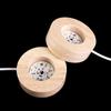 Warm/White Light Night Lamp Night Light Lamp Base Wood Light Base Wooden LED Light Lamp Holder