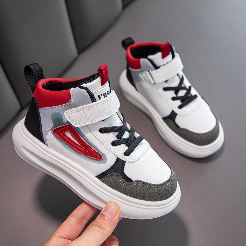 Детские кроссовки для мальчиков, скейтборд, высокие модные детские кроссовки для спорта на открытом воздухе для девочек, тенниса, ходьбы, повседневные вентилируемые кроссовки для бега