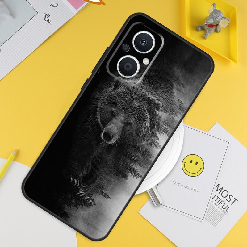 Чехол Медведь Гризли для OPPO Reno 8T 11F 12F 13F 14F 7 8 Lite 10 11 12 13 14 Pro OPPO Find X9 X8 X5 X6 Pro