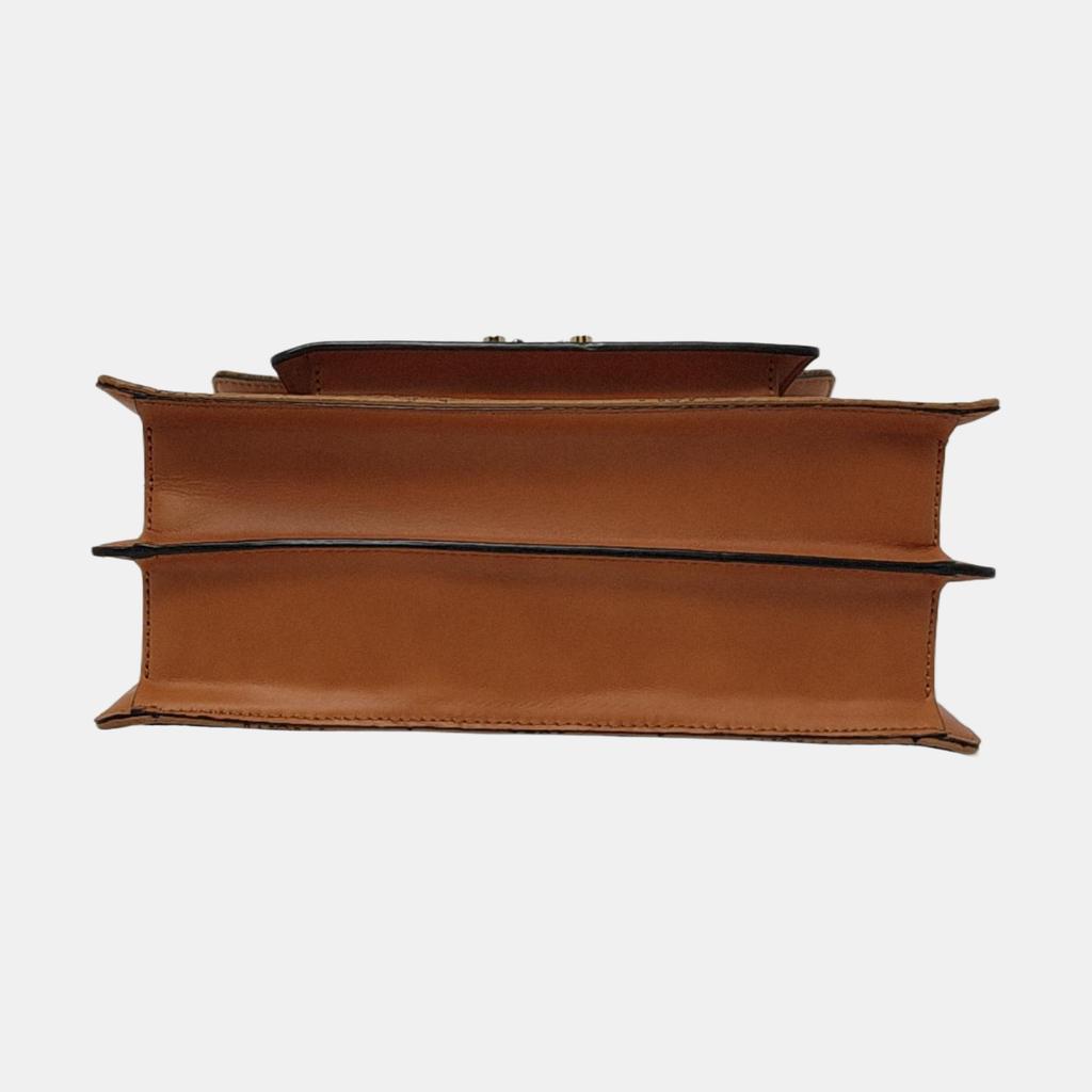 [Pre-Owned] Patricia Visetos Monogram Leather Accordion Tote Crossbody Shoulder Bag - Good #CWSUFY