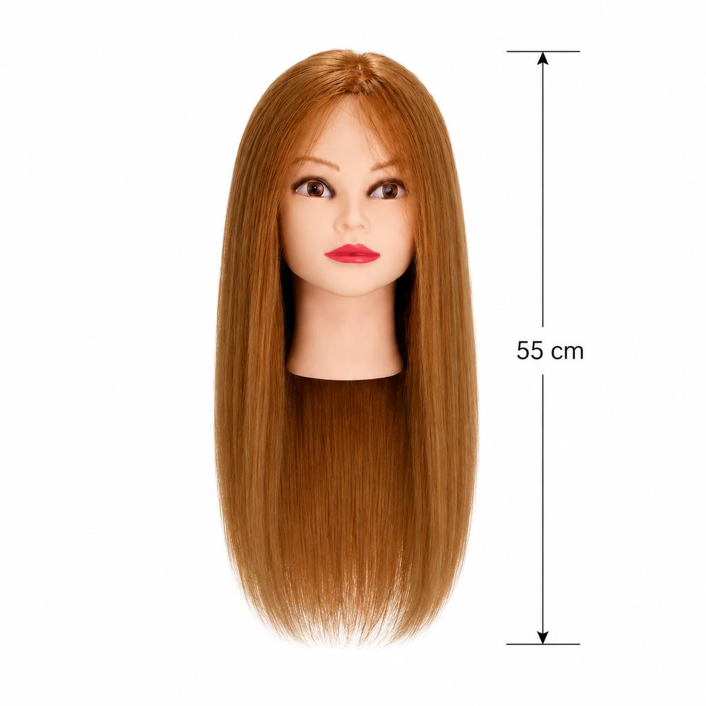 Ela Hairdressing Training Head Natural Hair 55 + Stand