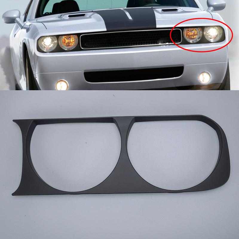68051527AA Front Left Headlight Lamp Bezel Frame Trim Fit for Dodge Challenger 2008 2009 2010 2011 2012 2013 2014 Black ABS
