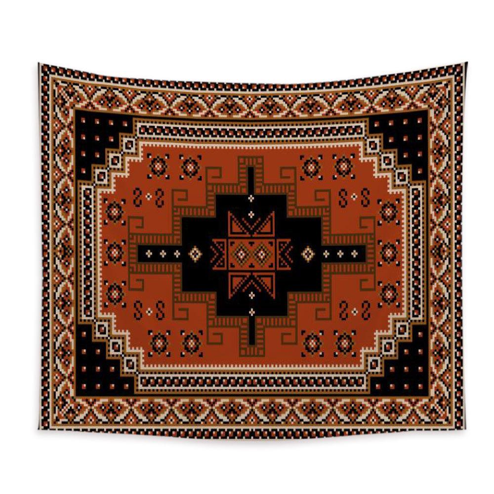 Customized Persian Ethnic Style Printed Tapestries Handmade Polyester Home Decorative Cloth Geometric Pattern Tapestry