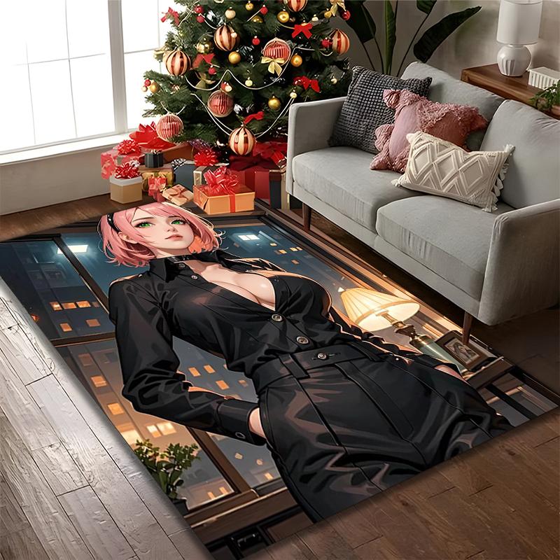 [1pc naruto Office Chair Carpet] Digital Printed Area Rug for Home & Game Room Use, Soft Indoor Sofa Chair Mat