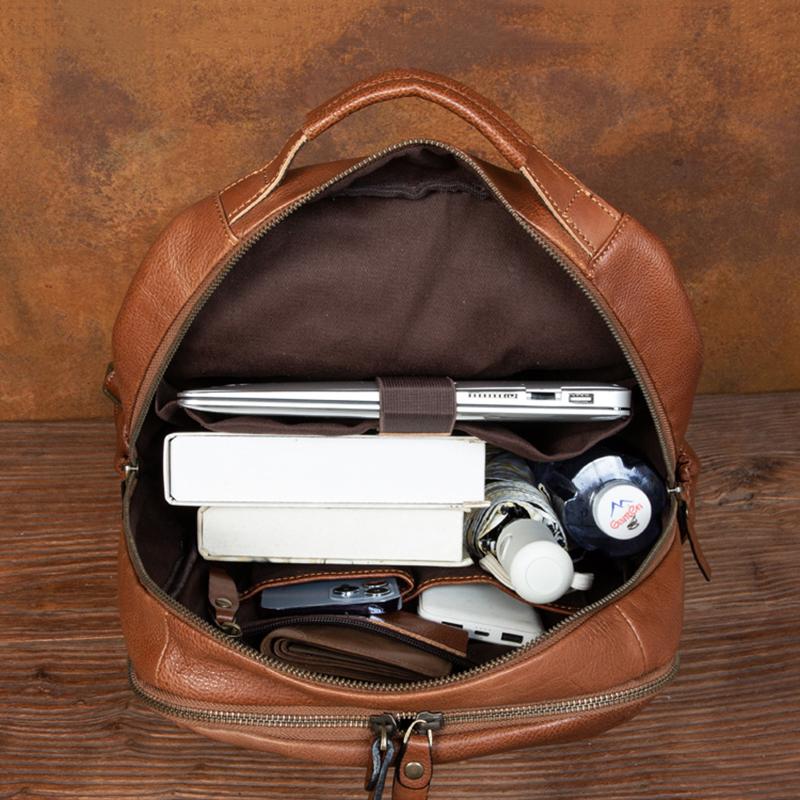Кожаный женский рюкзак для путешествий на открытом воздухе, винтажный школьный рюкзак большой емкости, мужской рюкзак-портфель для ноутбука 15,6 дюймов