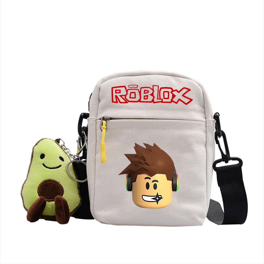 Тканевая сумка через плечо Roblox с принтом персонажа игры и буквой Для повседневных путешествий и школы