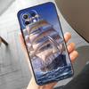 Sailing Pirate Ship Boat Case For Xiaomi 14 Ultra 11T 12T 13T Pro 12 13 Lite POCO F6 Pro M6 X3 X5 X6 M5s F3 F5 Cover