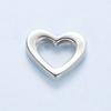 Silver HEART charm silver 925 beads