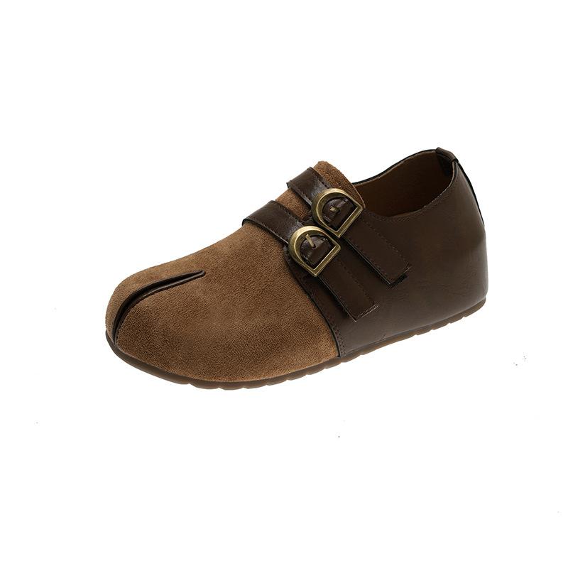 Retro niche design fashionable Birkenstocks women's autumn new versatile popular casual shallow mouth single shoes