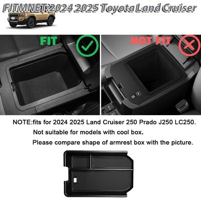 Для Toyota Land Cruiser 250 Prado J250 LC250 2025 2025 Органайзер-лоток на центральную консоль Бокс для хранения в подлокотнике Аксессуары ABS Автомобильный бокс