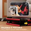 Portable Raised Dog Bed Elevated Pet Cot With Breathable Mesh For Indoor Outdoor For Small Medium Dogs Red