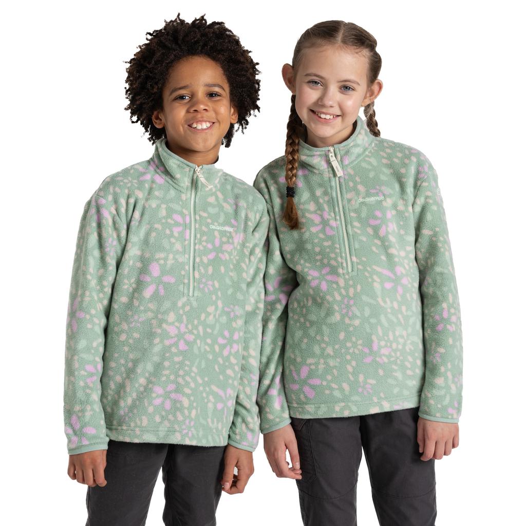 CRAGHOPPERS Childrens/Kids Calke Petal Half Zip Fleece Top