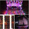 Net Lights, Outdoor Net String Lights 192LED 3*2 Meter 8-Modes with 30V Safe Voltage for Christmas Wedding Garden Decorations