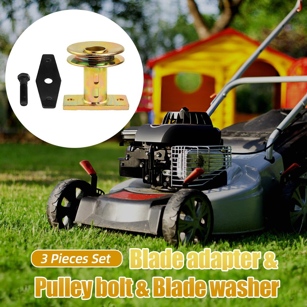 Lawn Mower Blade Adapter Kit with Pulley Replace 710-1044 687-02528 736-0524B with Screw and Blade