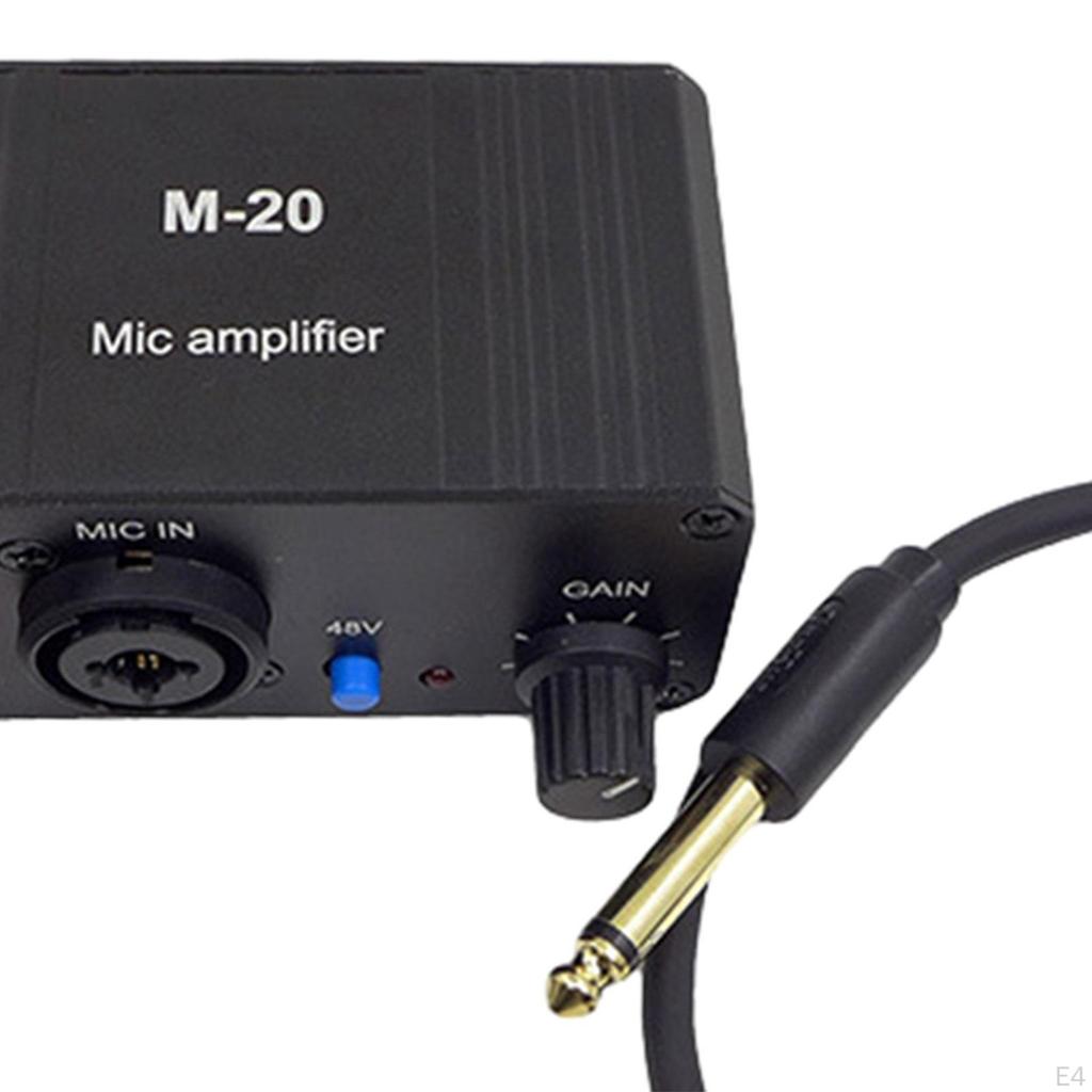 Microphone Preamp Amplifier Stereo System Portable XLR Dynamic 48V M-20 Audio