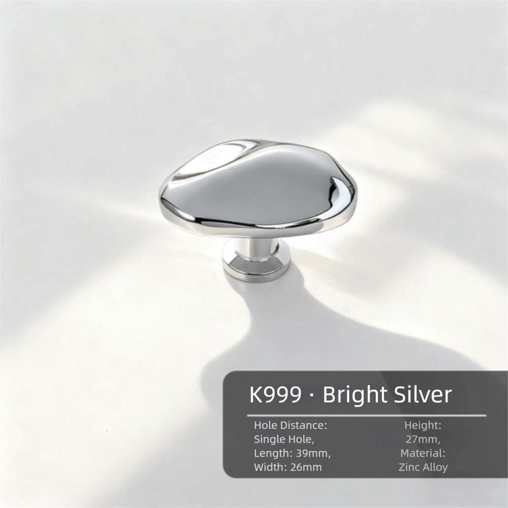 Ручка в французском стиле, серебристая, с одним отверстием, современная простая мебельная ручка, для ящика, шкафа