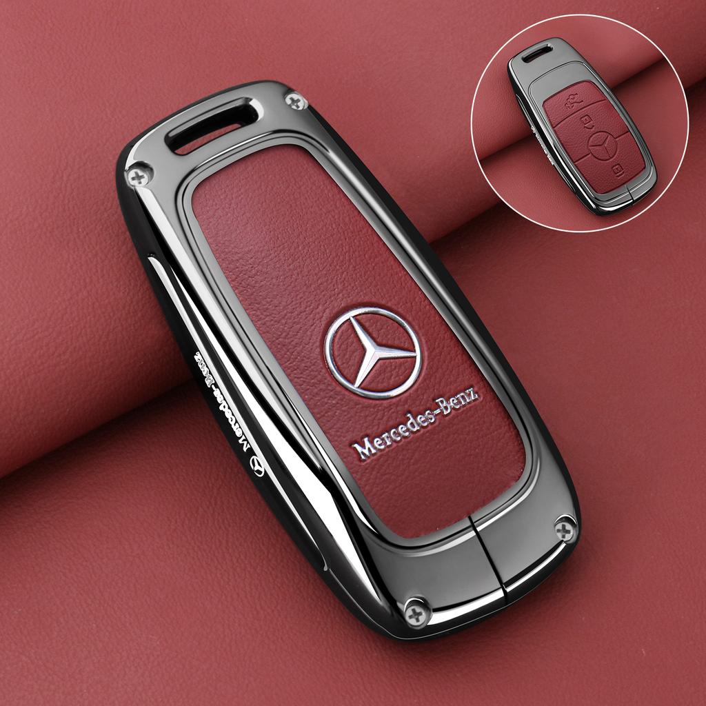 GLC GLB Zinc Alloy Leather Car Remote Key Case Cover For Mercedes Benz A C E S G Class GLC CLE CLA GLB GLS W177 W205 W213 W222
