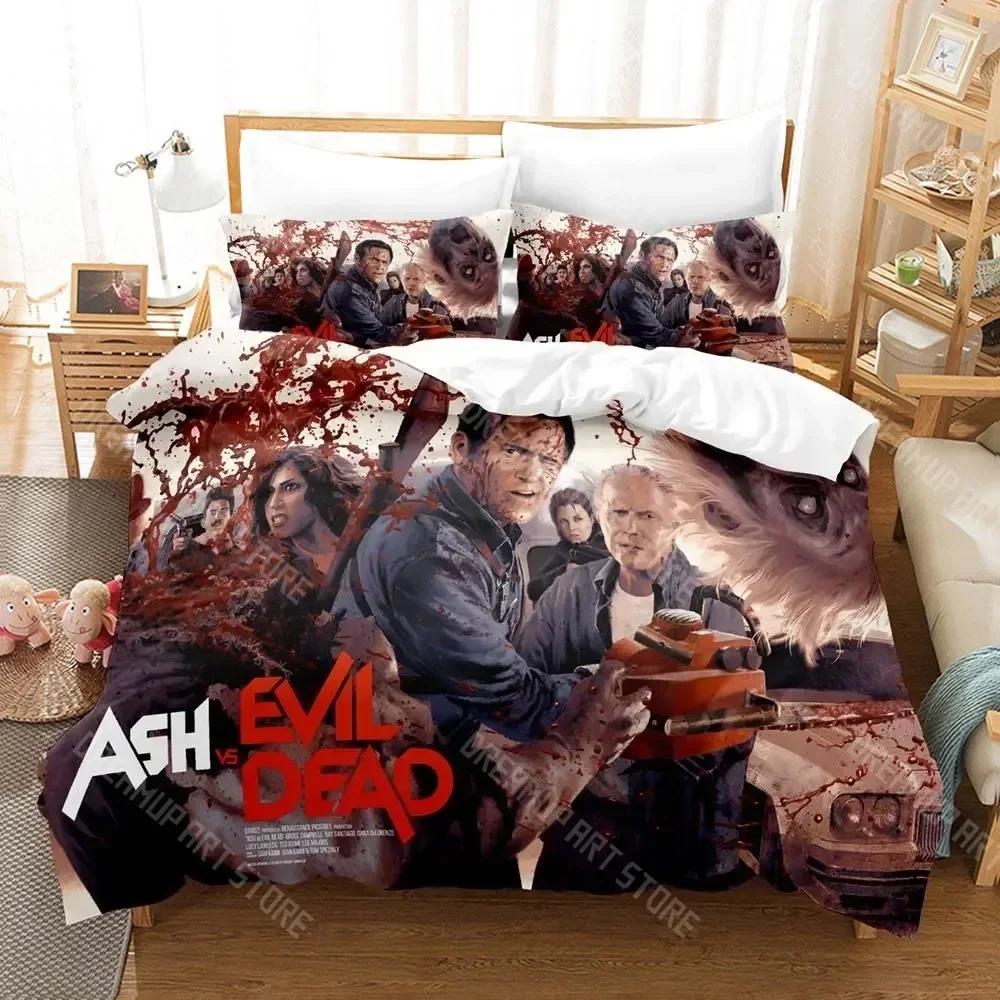 3D Печать Ash VS Evil Dead Комплект постельного белья Односпальный Twin Full Queen King Размерный Комплект для кровати Взрослый Детская Спальня Комплекты пододеяльников
