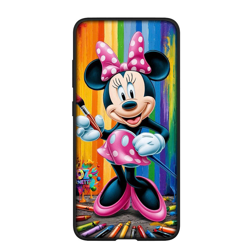 Чехол для телефона Samsung Galaxy S24 S23 iPhone 16 15 14 Xiaomi Redmi Note 13 12 11 8 Plus 10 9 Pro Max X XR A16 OPPO Huawei Minnie Cartoon Mouse Cover