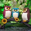 Beautiful Resin Owl Family Decorative Statue for Home Decor (Pack of 1. Multicolor)