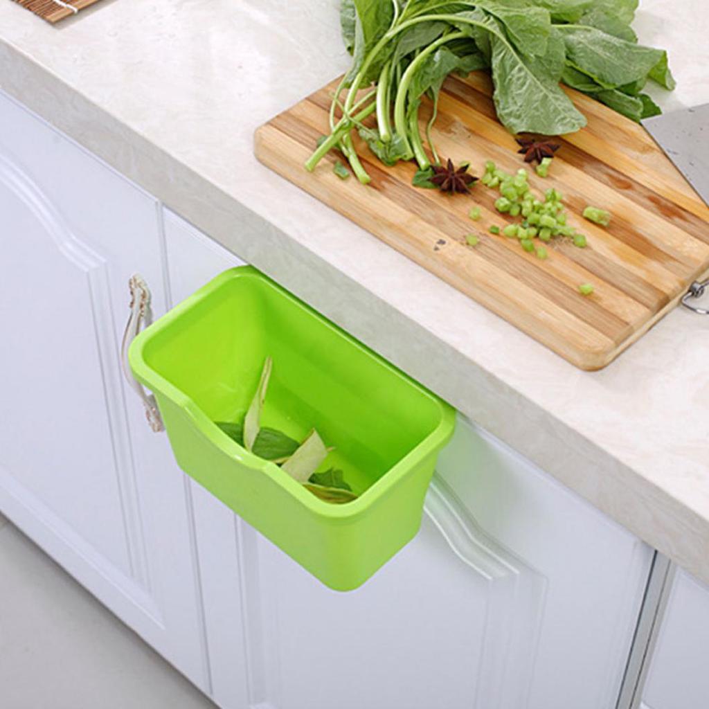 Пластиковая корзина на двери кухонного шкафа, подвесной мусорный бак, мусорное ведро, миска для мусора, коробка