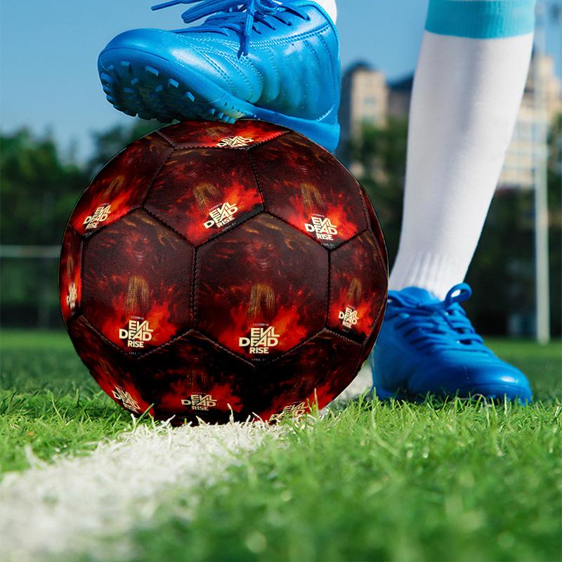 The Evil Dead Print Size 5 Soccer Ball, PU Wear Resistant Football for Match Training and Daily Practice, Birthday Gift for Soccer Fans