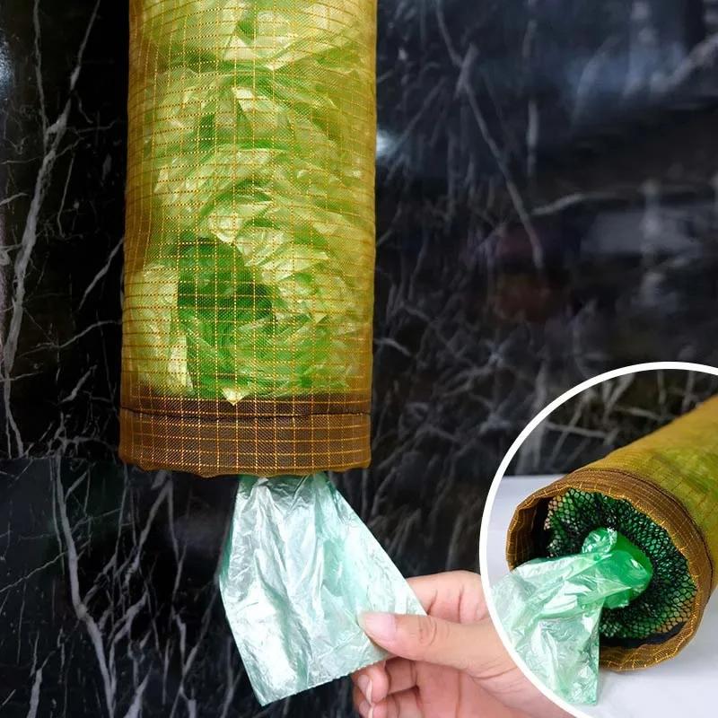 Настенный держатель для пластиковых пакетов No-Punch, коллекционный кухонный держатель для хранения, подвесная сумка