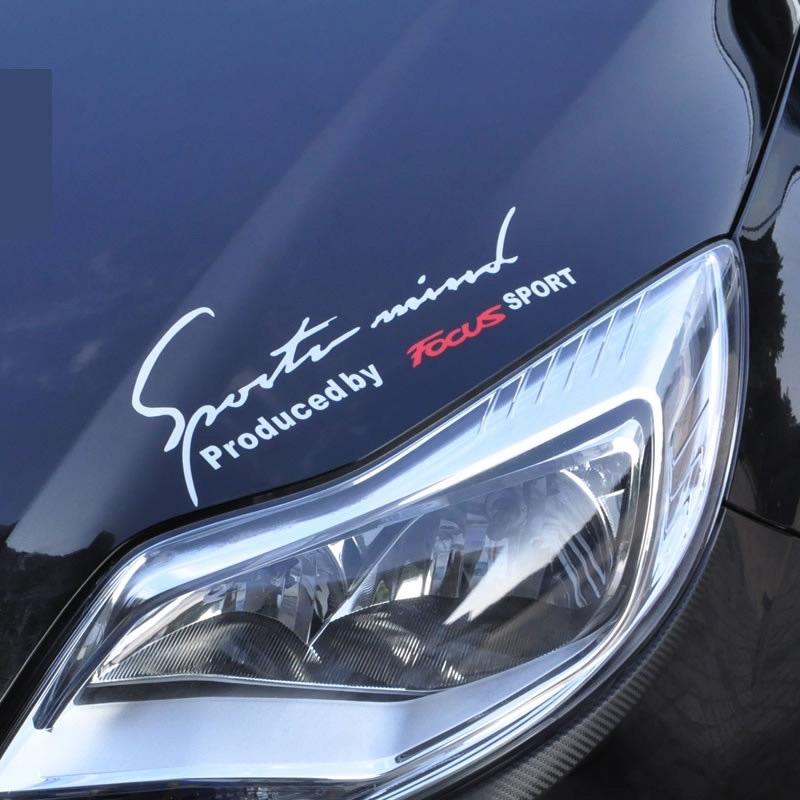Светоотражающие спортивные наклейки на капот автомобиля Focus Sports Letter, наклейки на капот для FORD Focus 2 3 и т. д.. (30 * 10 см)