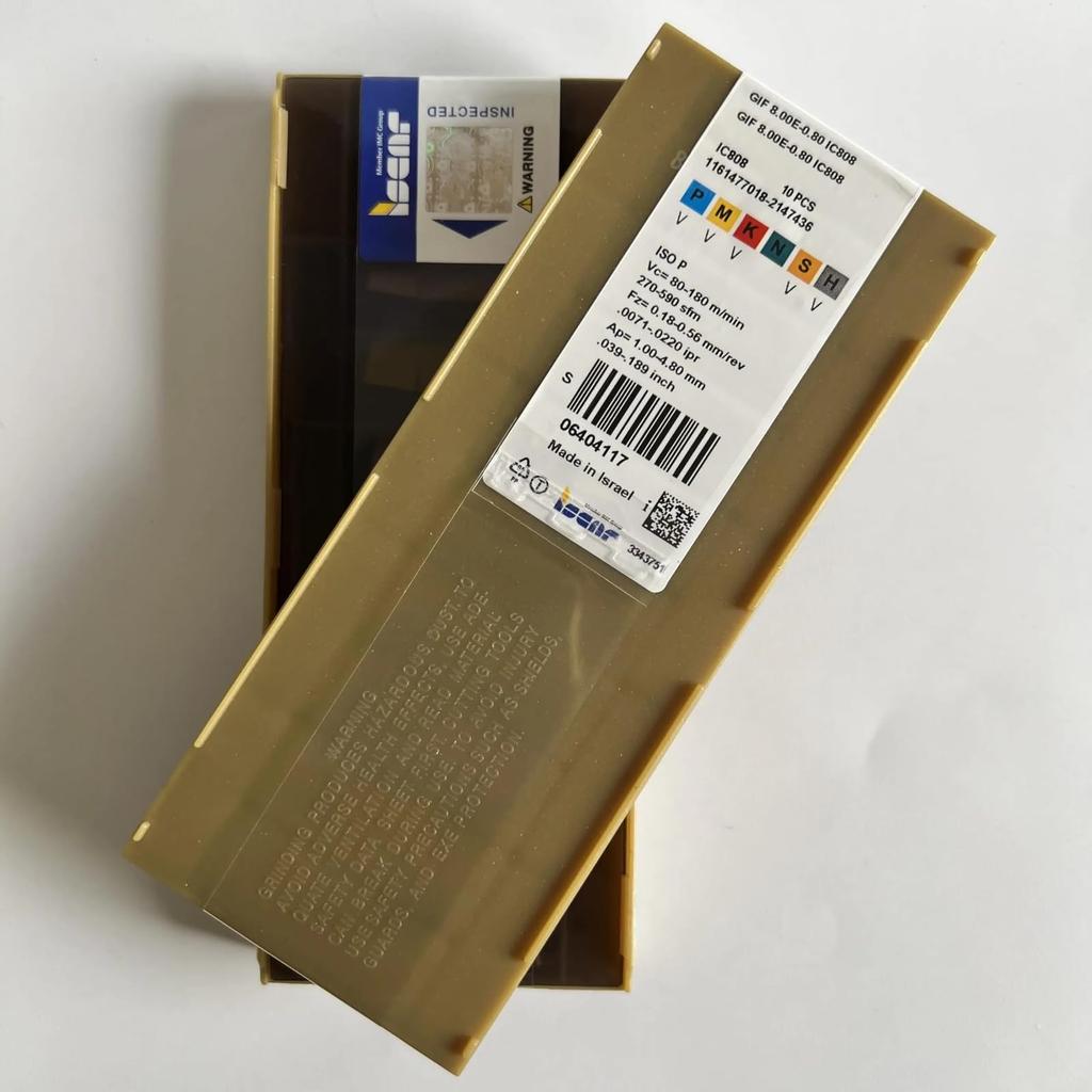 GIF8.00E-0.80 IC808 /Промышленные сменные твердосплавные пластины 10 шт