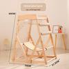 Solid Wood Cat Climbing Frame with Sisal Scratching Board & Hammock - Wear-Resistant, Non-Chipping Design.