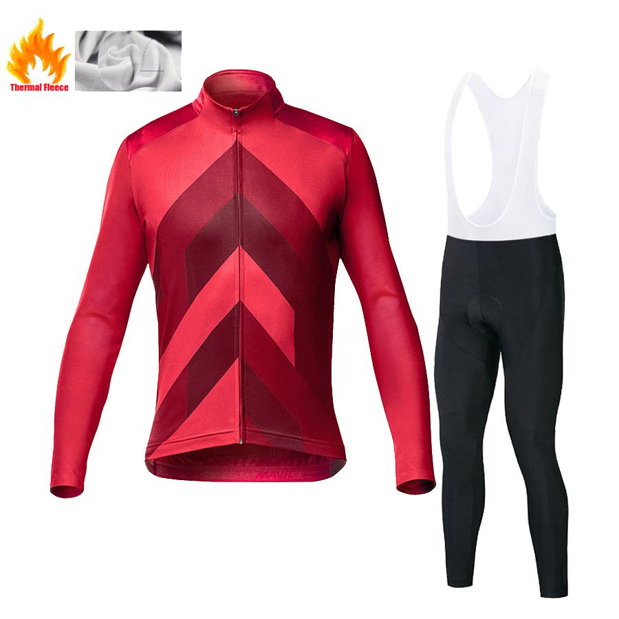 2025 Pro Warm Winter Thermal Fleece Велосипедные майки Комплекты Мужские для езды на открытом воздухе MTB Ropa Ciclismo Bib Pants Set Велосипедная одежда
