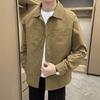 New Autumn Casual Men'S Jacket Lapel Fashion Versatile Tooling Loose Men'S Coat Trendy Casual Simple