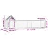 Chicken Coop 5x1x1.5 m Galvanized Steel