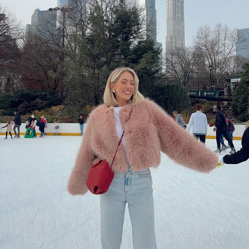 Модная роскошная градиентная укороченная искусственная шуба из искусственного меха для женщин, зимняя прохладная пушистая короткая меховая куртка для девочек