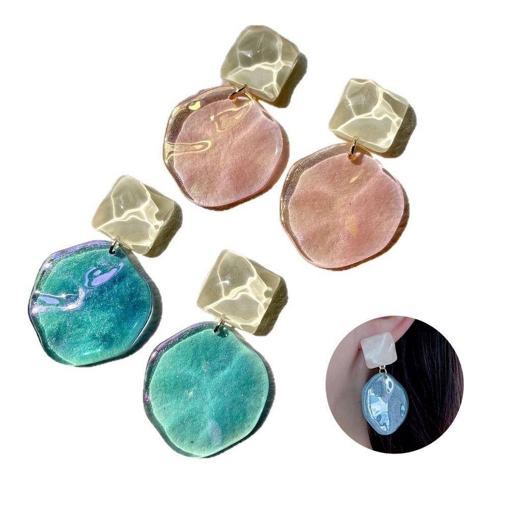 Crystal Clear Drops Earrings Acrylic Stud Earrings Chic Geometric Pendant Earrings Women's Jewelry