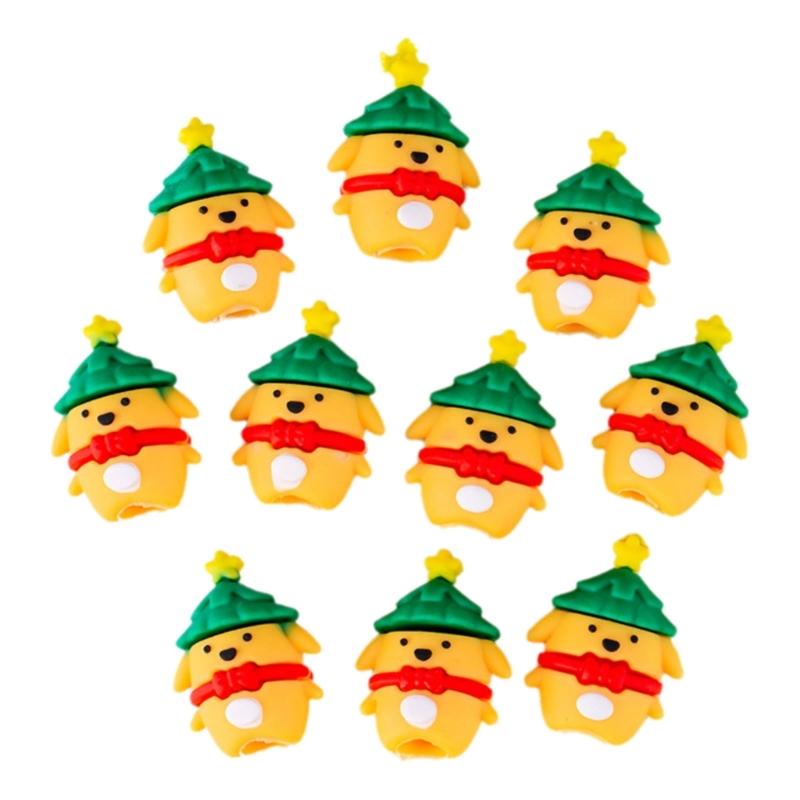 10Pcs Christmas Halloween Pencils Tip Caps Silicone Pencil Protectors for Children Students Adult and Professional