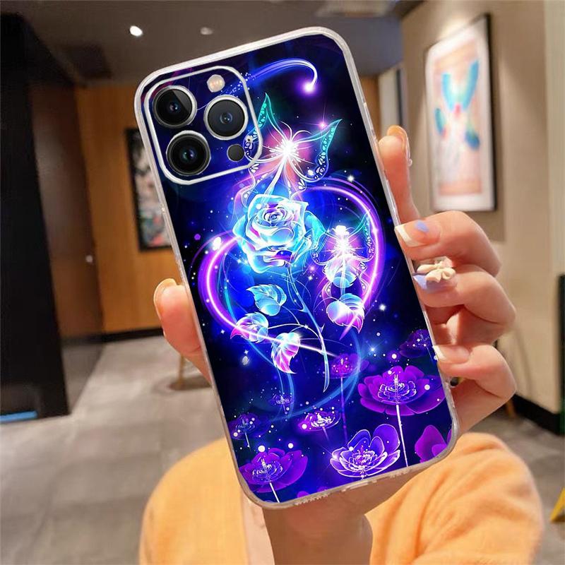 Phone Case For iphone 17ProMax Air 16 15 14 13 Pro Max 15 16 Pro 15Plus Colorful butterfly Flower
