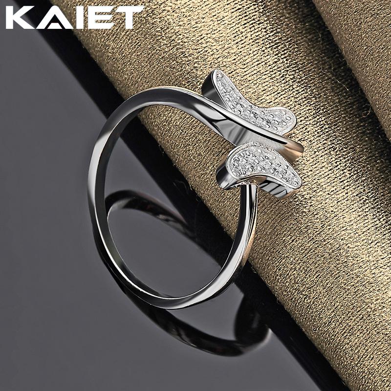 925 Sterling Silver Butterfly 7-10 Ring For Women Fashion Accessories Jewelry