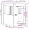 Wooden Style Dog Crate in Smoked Oak Finish 45 x 62 x 59 cm Engineered Wood